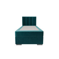 BOXBETT ZILANO 2 mit Matratze H3 und Topper 80x200 Itaka 39 rechts - Blau, Holz/Textil (80/200cm) - Bedante