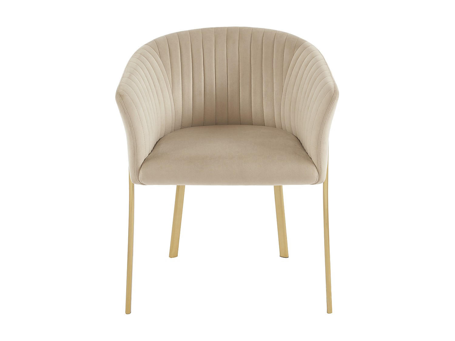 STUHL - 61 cm x 57 cm - Samt, Stoff - Beige - ZAOVA - Beige, Textil (61/76/57cm) - Vente-Unique