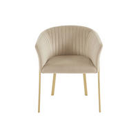 STUHL - 61 cm x 57 cm - Samt, Stoff - Beige - ZAOVA - Beige, Textil (61/76/57cm) - Vente-Unique