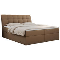 BOXBETT DIEGOS 160/200 Braun Kunstleder - H3 - Braun, Holz/Textil (160/200cm) - MKS
