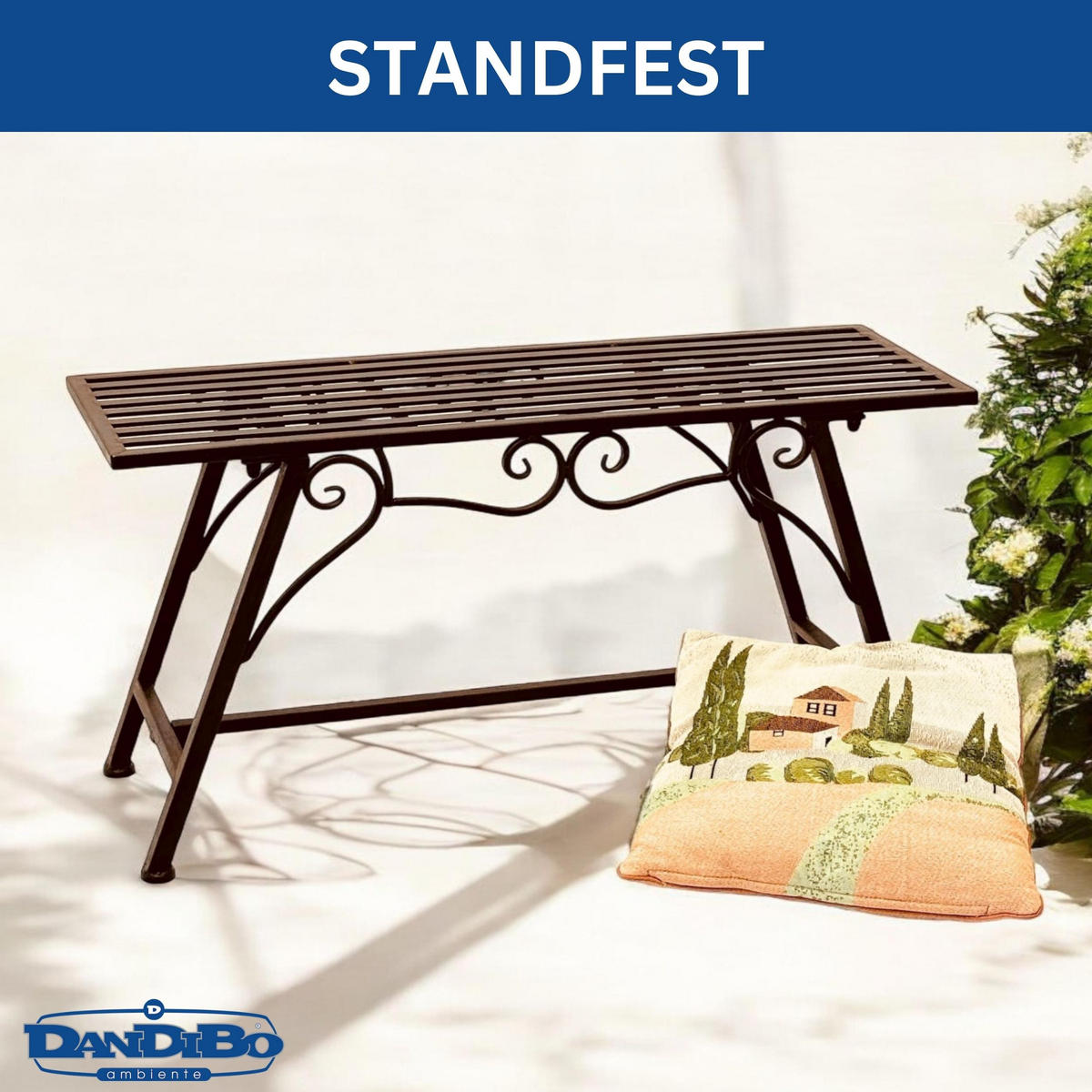 GARTENBANK Metall Braun 83/27/45 cm - Braun, Metall (83/45/27cm) - DanDiBo