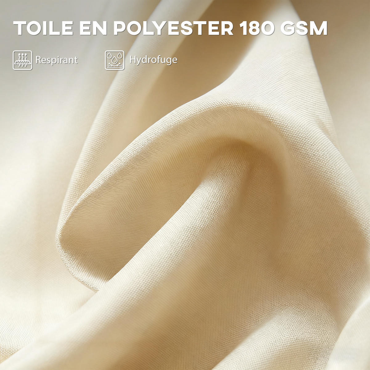 DOPPELSONNENSCHIRM Creme 460/270/240 cm - Creme, Metall (460/270cm) - PANGIVO