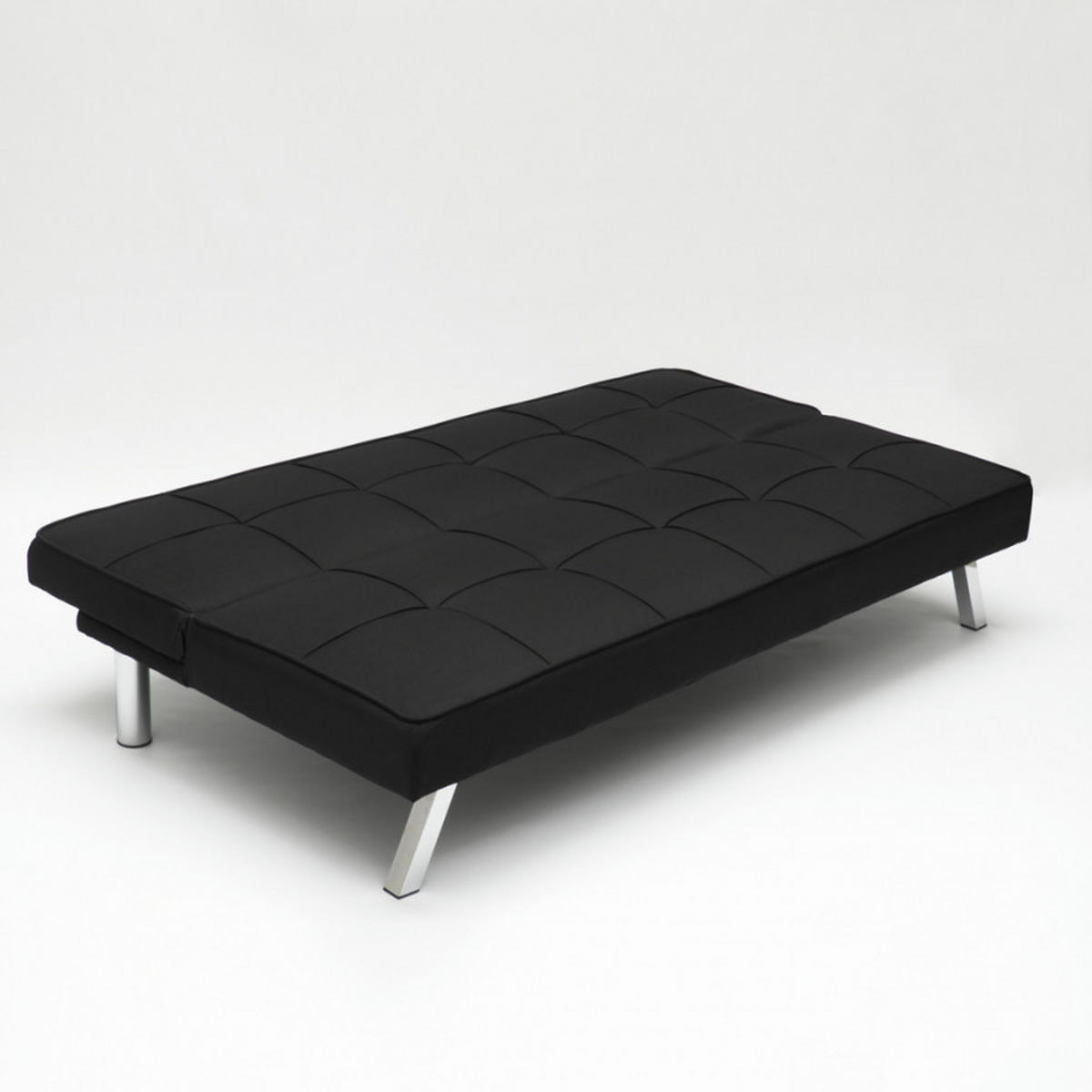 SCHLAFSOFA Gemma - Schwarz - Schwarz, Textil (175/74/83cm) - Pasmara