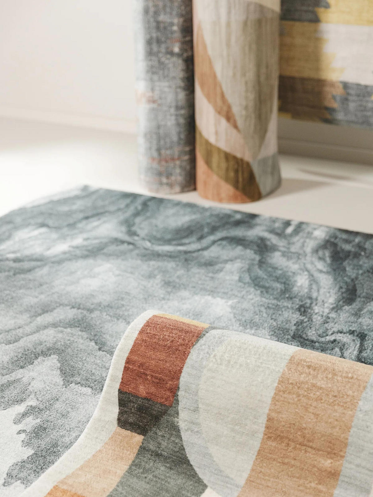 TEPPICH Mara Grau 120x170 cm - Grau, Kunststoff/Textil (120/170cm) - benuta Pop