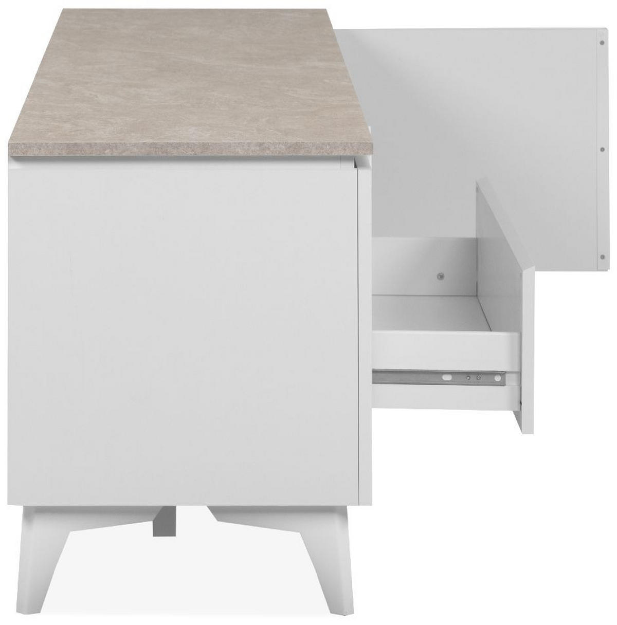 LOWBOARD Bertrix 40/177/52 cm - Weiß, Holzwerkstoff (177/52/40cm) - Finori GmbH