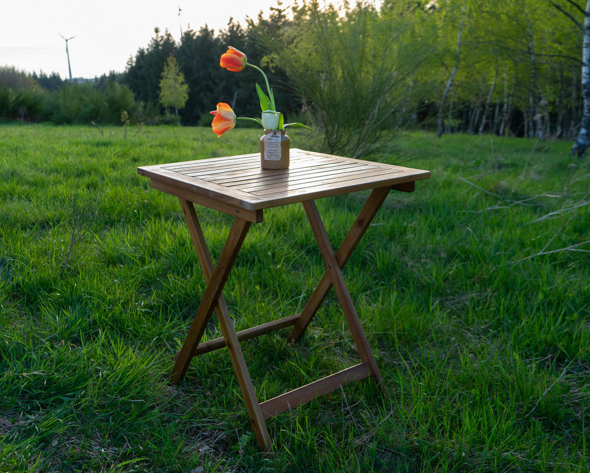 GARTENTISCH BLOOM - Beige, Holz (60/60/75cm) - SAM