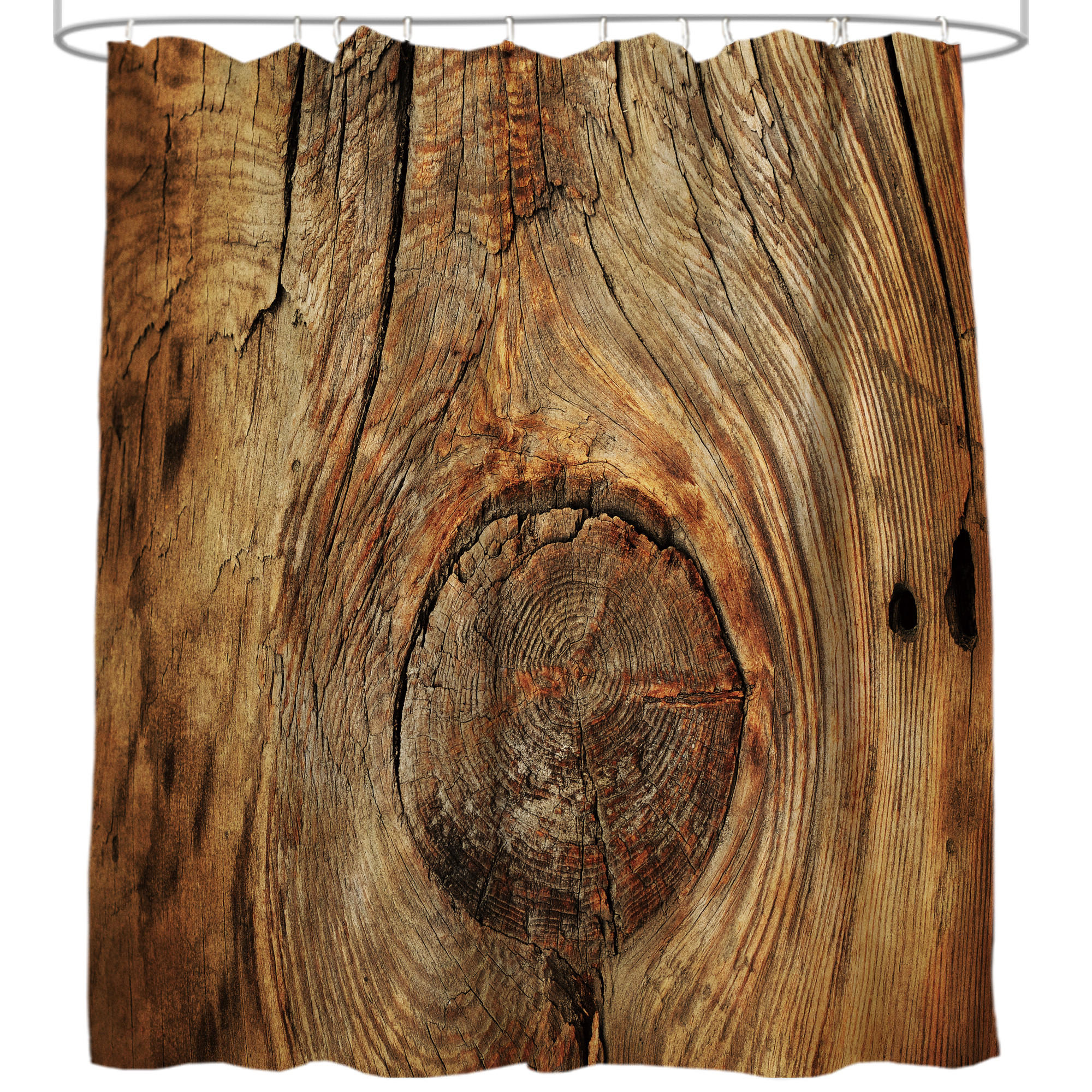 DUSCHVORHANG Rustikal 180 x 200 cm - Braun, Textil (180/200cm) - Sanilo