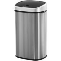 SENSOR Mülleimer, Edelstahl, ABS, Silber - Silberfarben, Metall (28.9/68/40.9cm) - HOMCOM
