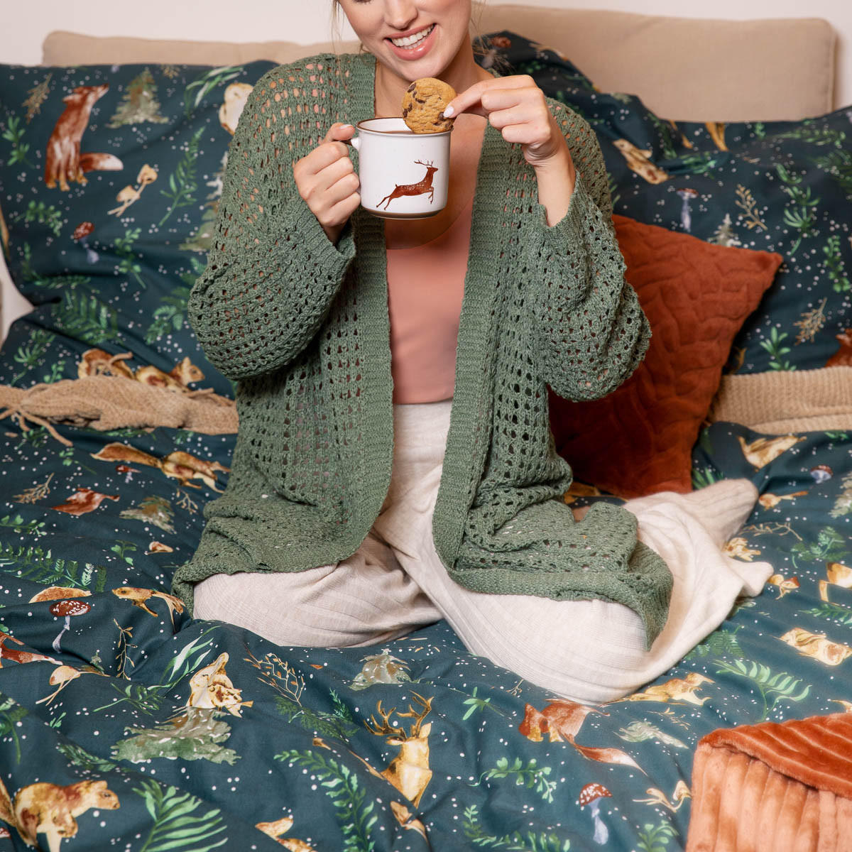 BETTWÄSCHE Padu Baumwolle 160/200 cm - Grün, Textil (160/200cm) - Homla