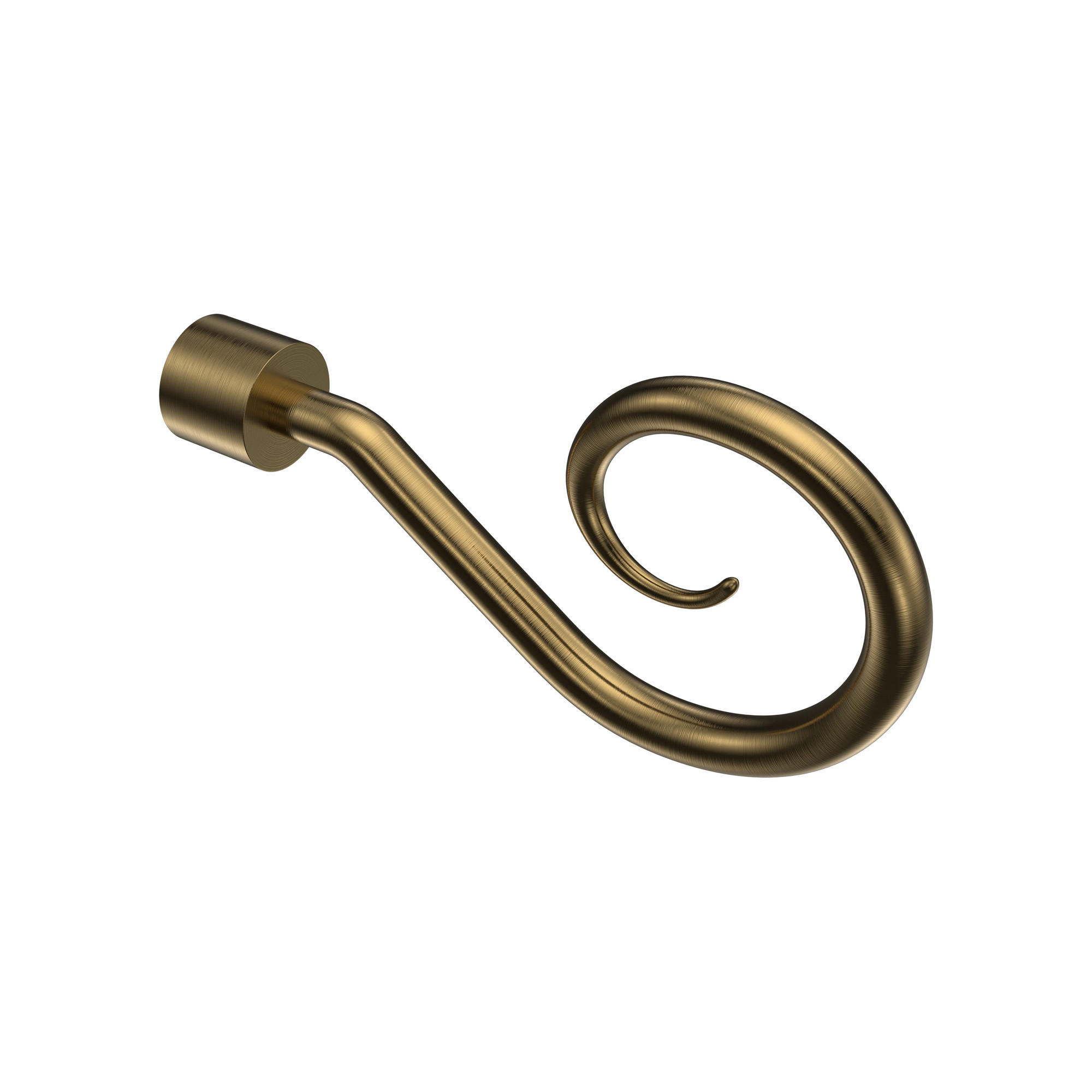 ENDSTÜCKE FÜR GARDINENSTANGEN 16 mm Ø, Allegra Messing Antik, Packung 2 Stück - Messingfarben/Bronzefarben, Metall (11.4/5.5/5.5cm) - INTERDECO