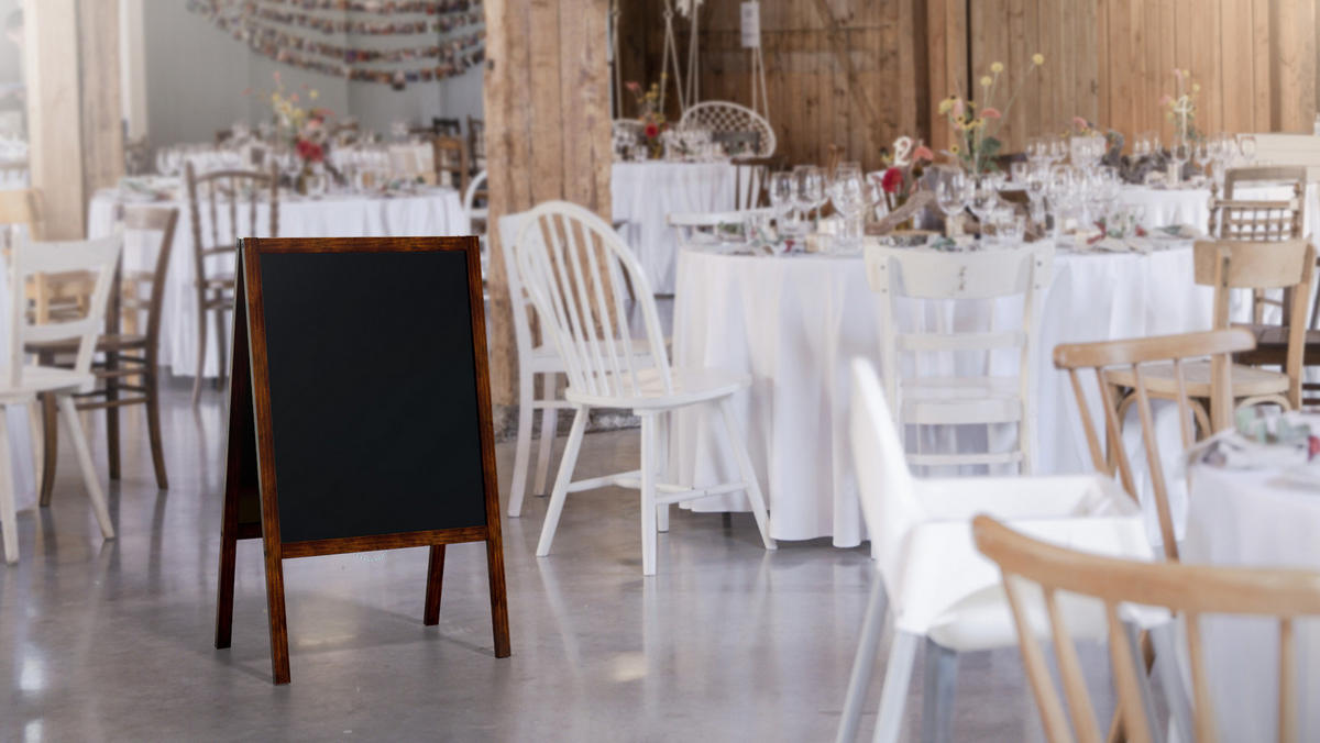 KUNDENSTOPPER - lackierter Holzrahmen 100x49,5cm - Braun, Holz (100/60/2cm) - ALLboards