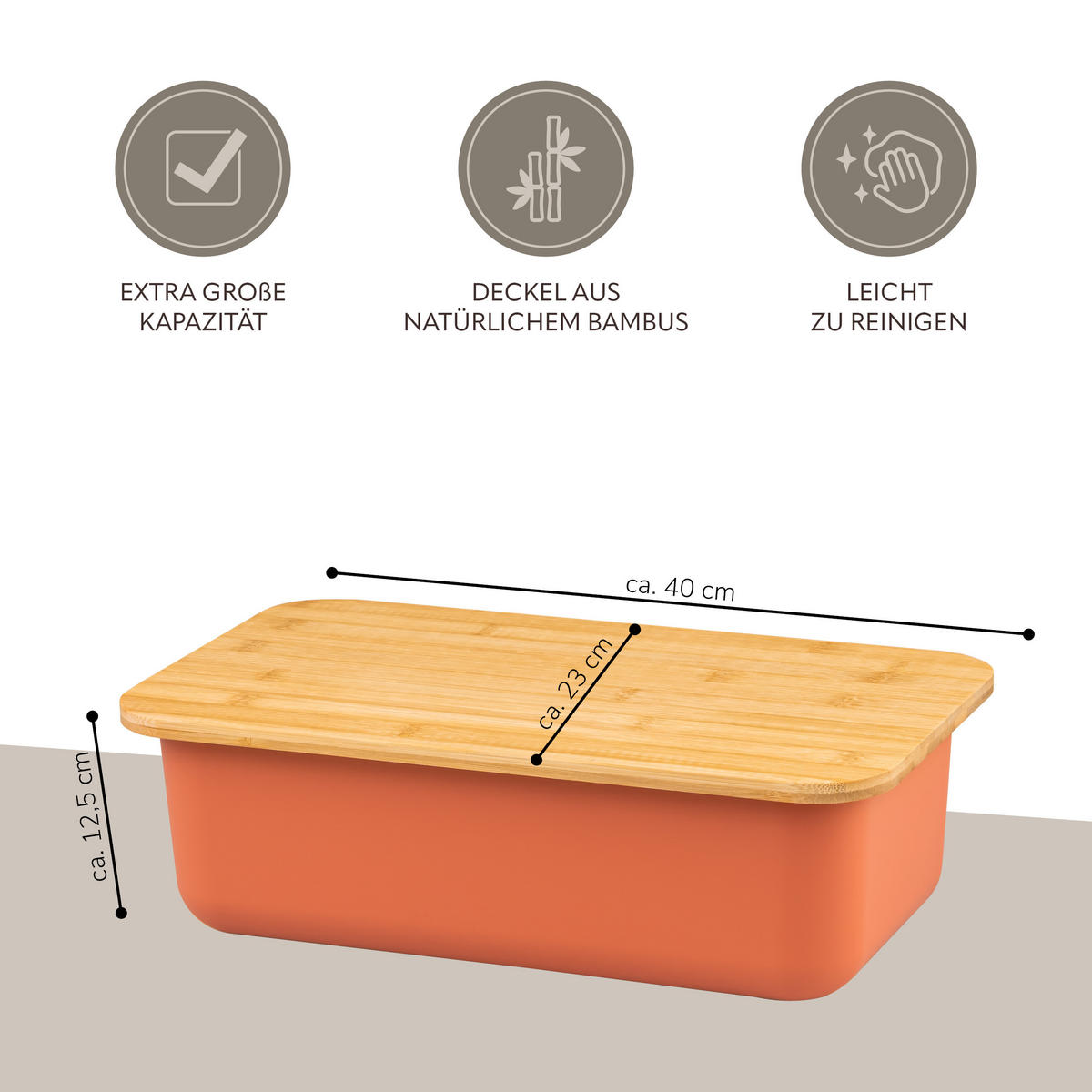 BROTKASTEN, braun - Rotbraun, Kunststoff (40/12.5/23cm) - bremermann