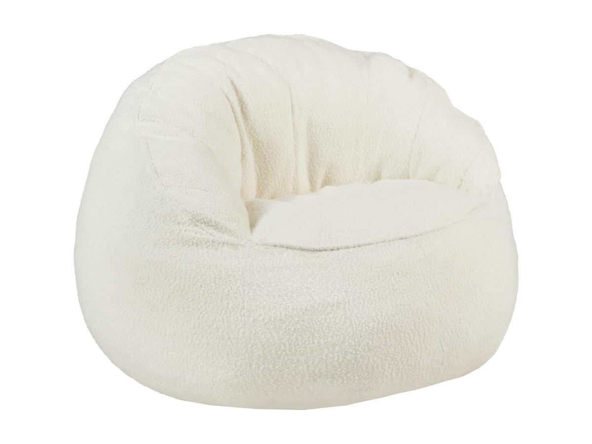 MUSCHELSESSEL - Bouclé-Stoff - Weiß - FONADO - Beige, Textil (80/73/80cm) - Vente-Unique