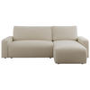 ECKSOFA ARGOS Beige Boucle - Beige/Schwarz, Kunststoff/Textil (245/150cm) - MKS