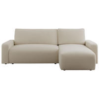 ECKSOFA ARGOS Beige Boucle - Beige/Schwarz, Kunststoff/Textil (245/150cm) - MKS