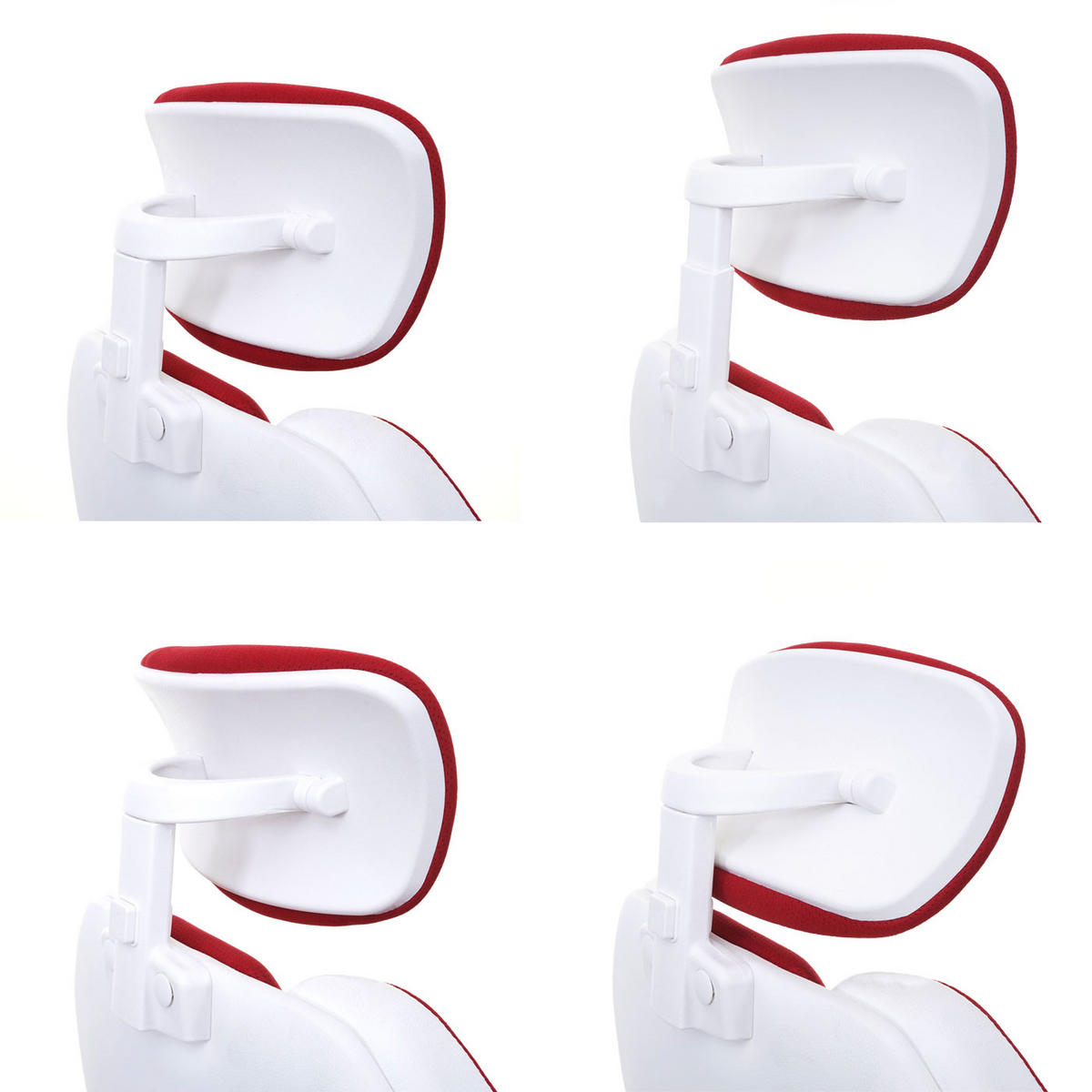 BÜROSTUHL Rot, Weiß - Rot/Weiß, Textil (63/134/92cm) - Jamb