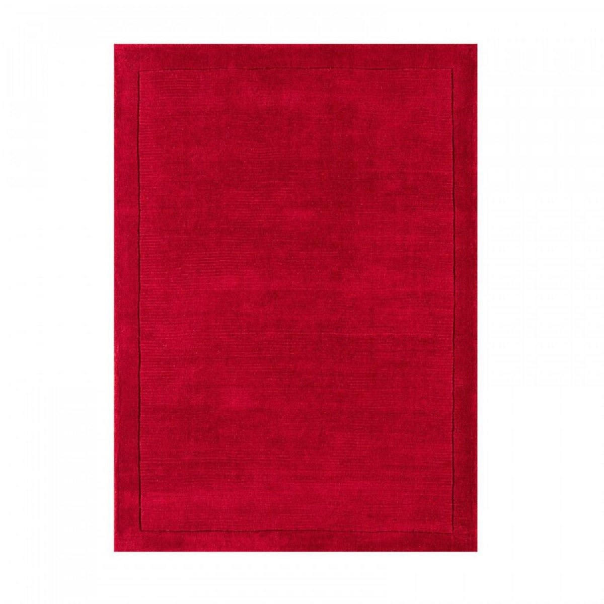 TEPPICH Einfarbiger, getufteter aus reiner Wolle CANDY Rot 120 x 170 cm - Rot, Naturmaterialien (120/170cm) - Novatrend