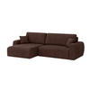 ECKSOFA Mit Schlaffunktion Ariel L, Cordstoff, Stoff Poso, Braun, Links - Braun, Holz (250/142cm) - Kaiser Möbel
