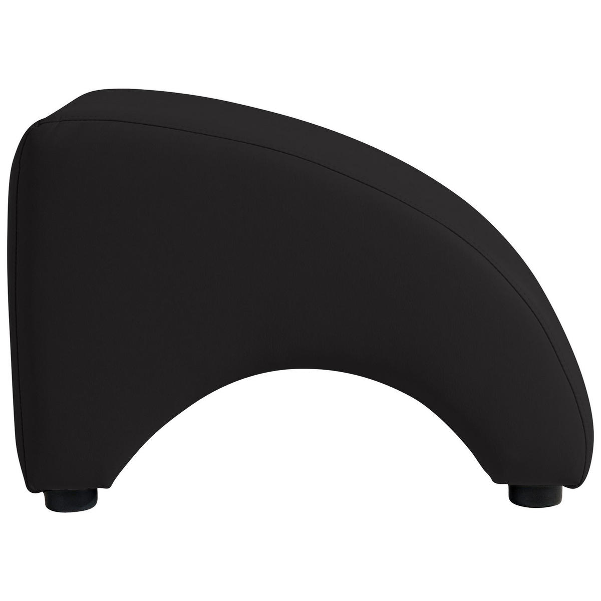 POLSTERHOCKER Kajsa Kunstleder schwarz - Schwarz, Kunststoff (52/37/54cm) - 58aufmkessel