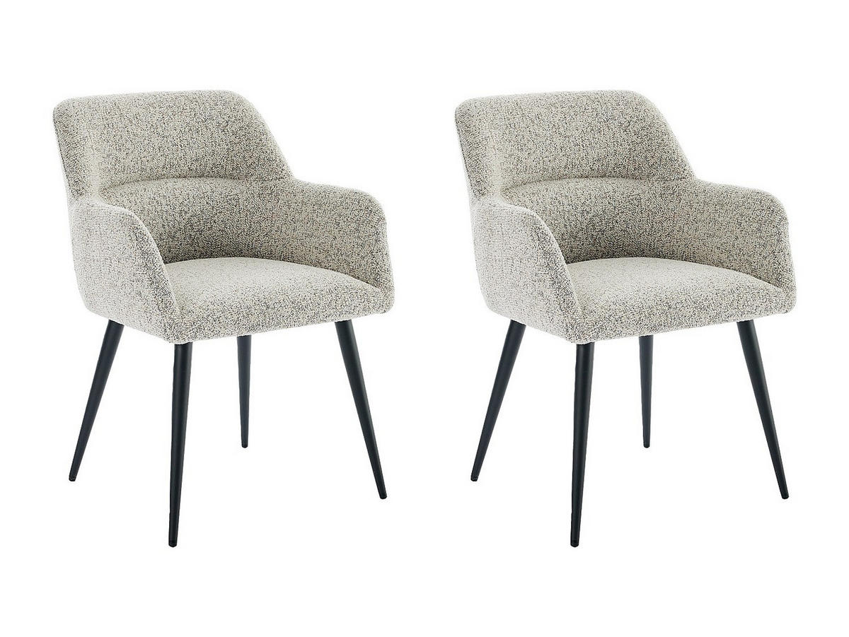 STUHL - 59.5cm x 61cm - Polyester - cremefarben - HEKA - Creme, Textil (59.5/78/61cm) - Vente-Unique