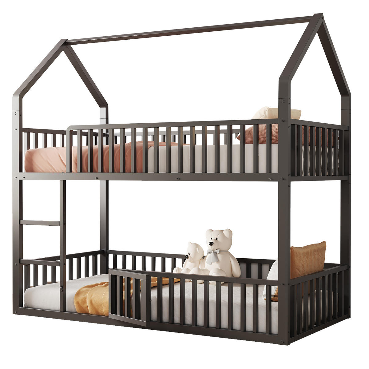 ETAGENBETT Metall Schwarz 90x200 cm 2-tlg. - Schwarz, Metall (90/200cm) - ComfortXL