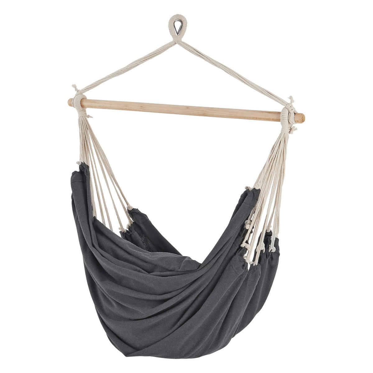 HÄNGESESSEL Peralvillo - Dunkelgrau, Textil (110/125/60cm) - [en.casa]
