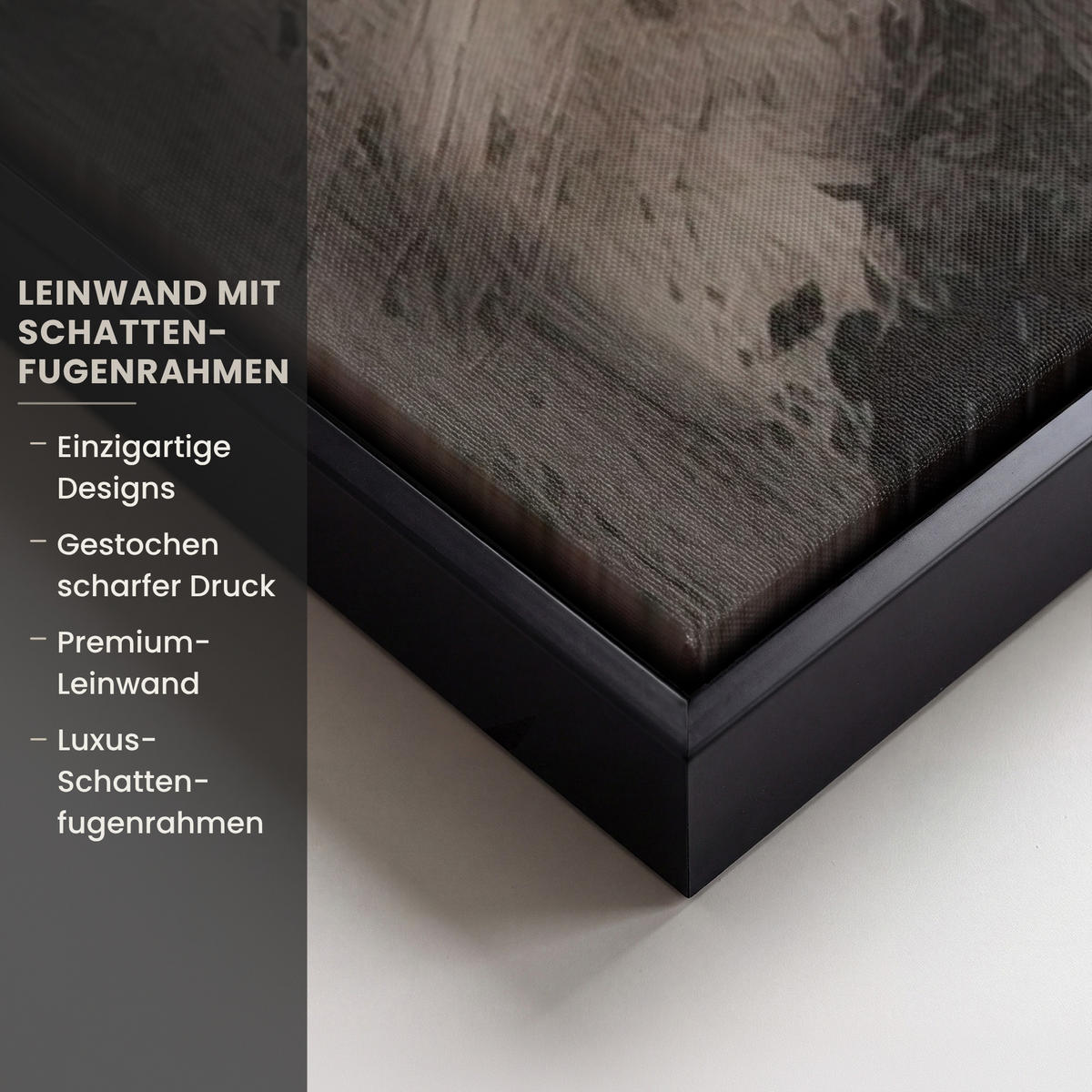 LEINWAND Bilder mit Rahmen - Farbe - Abstrakt - Beige - Kunst - 90x90 - Greige, Textil (90/90cm) - MuchoWow
