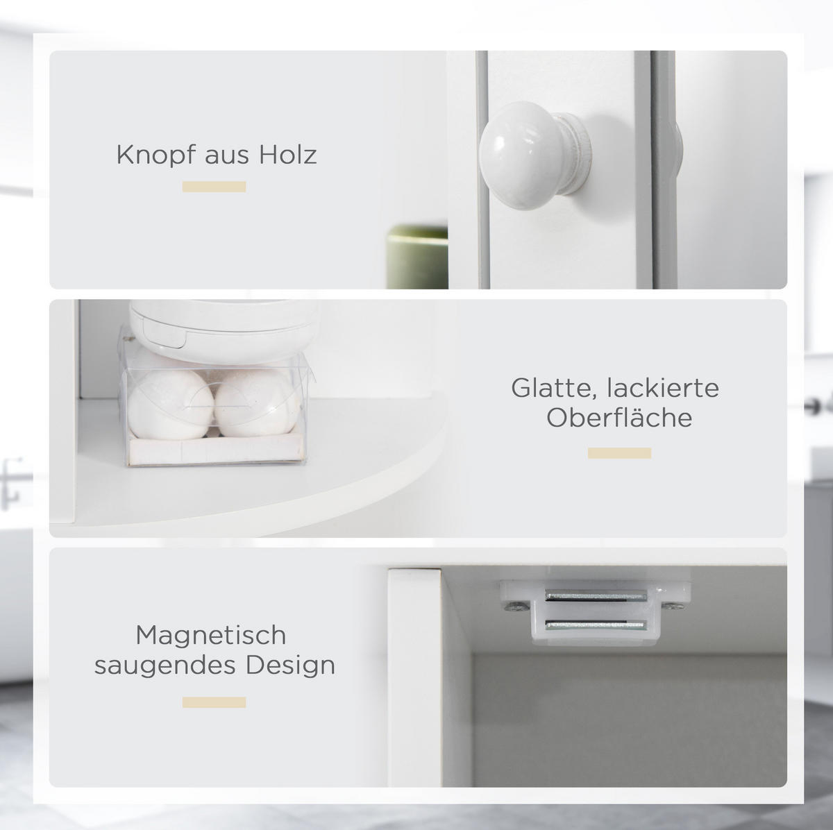 SPIEGELSCHRANK mit Einlegeböden 66 x 17 x 63 cm Weiß - Weiß, Holzwerkstoff (17/63/66cm) - Beauniv