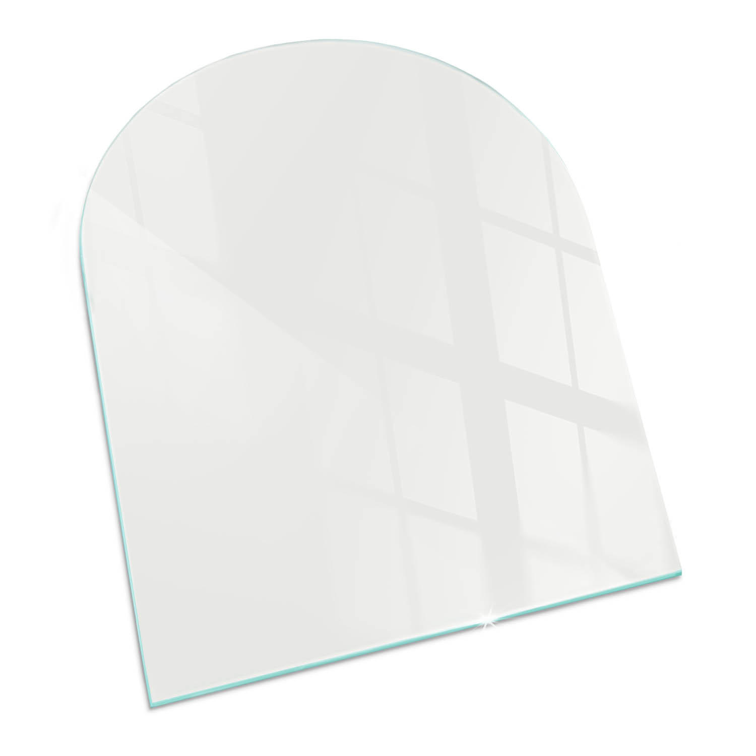 GLASPLATTE für Kamin 80x70 cm Grau - Grau, Glas (80/70/0.4cm) - ArtPrintCave