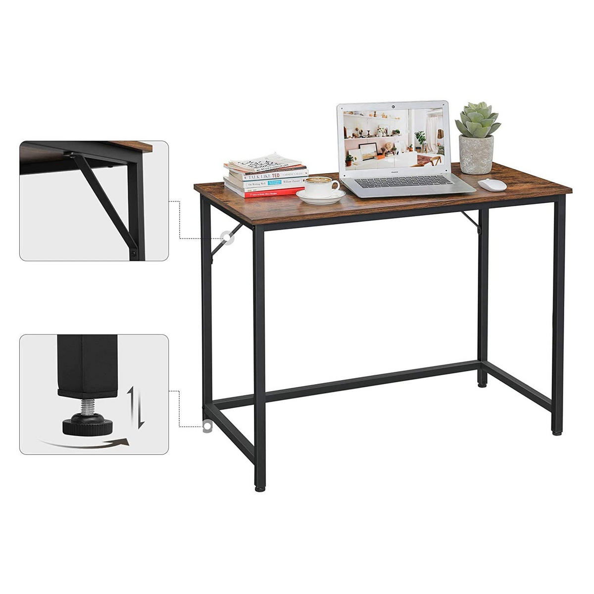 SCHREIBTISCH JUBA - Braun, Holzwerkstoff (50/100/75cm) - Hansiro