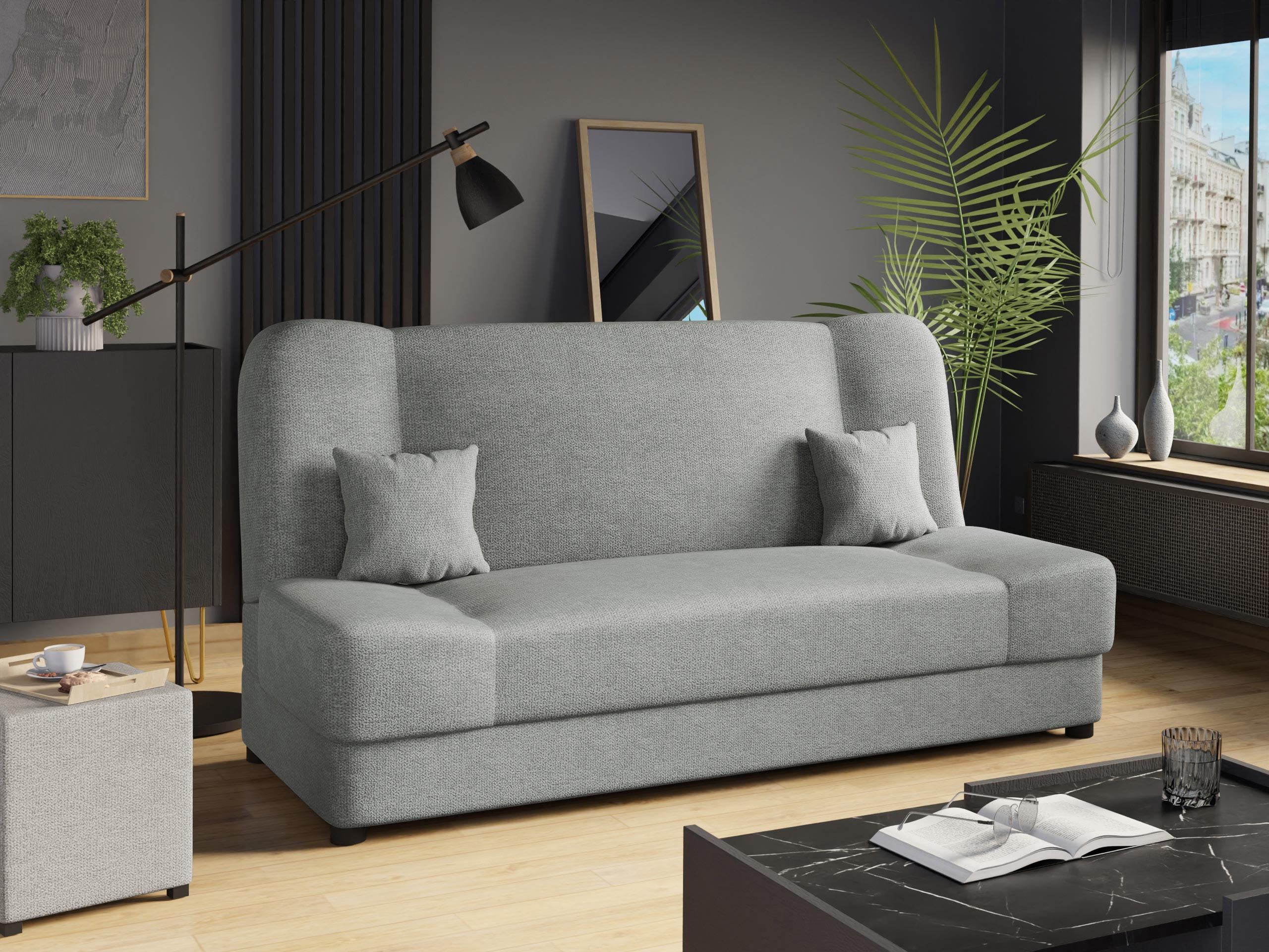 SCHLAFSOFA Jonas - Alufarben, Holz/Textil (195/86/87cm) - MIRJAN24