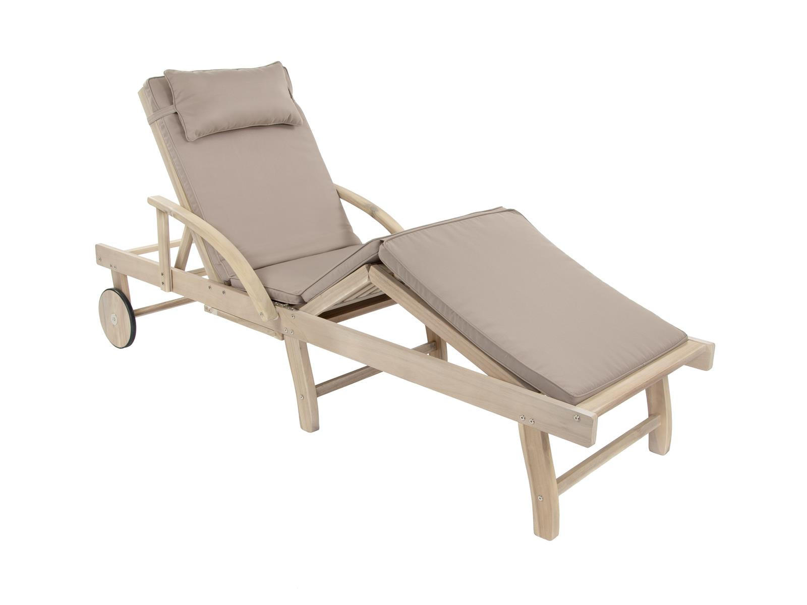 SONNENLIEGE St. Tropez Akazienholz FSC 100 - Braun, Holz (80/175/120cm) - Green Spirit