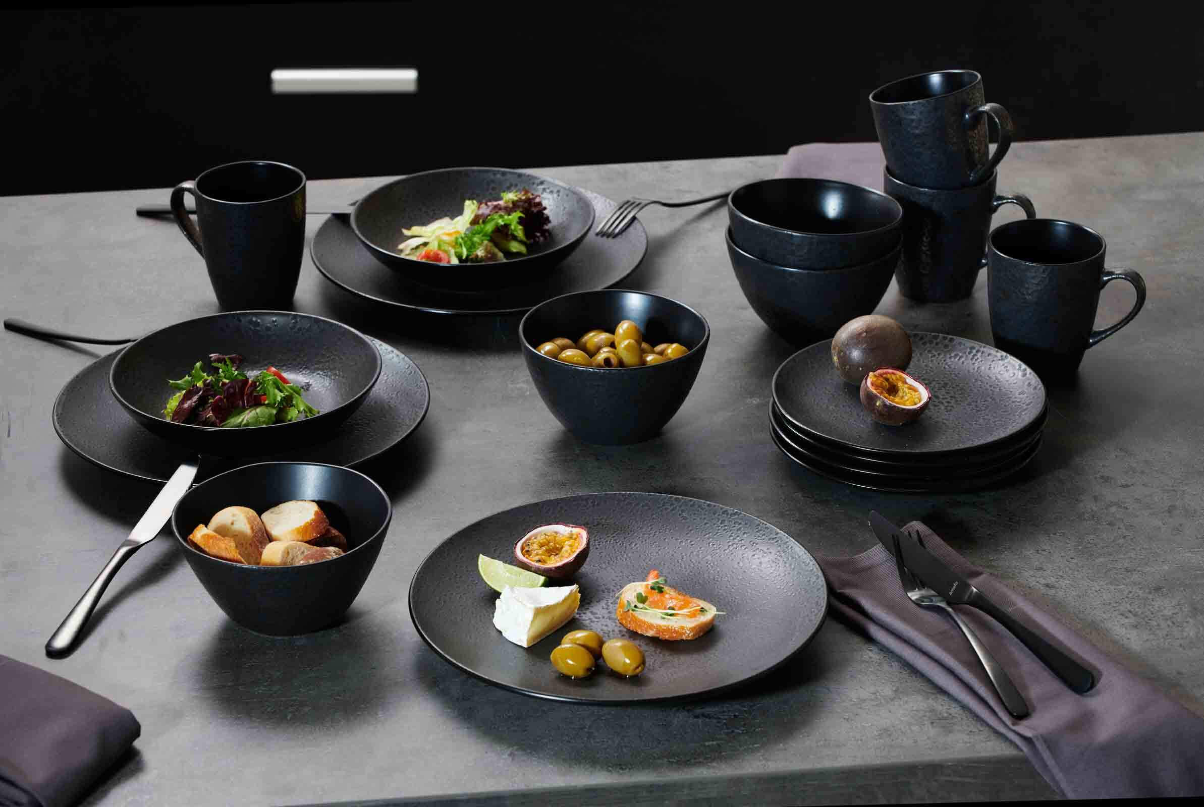 SUPPENSCHALE Kitwe Schwarz ø 20 cm 6er Set - Schwarz, Keramik (20cm) - Ritzenhoff Breker