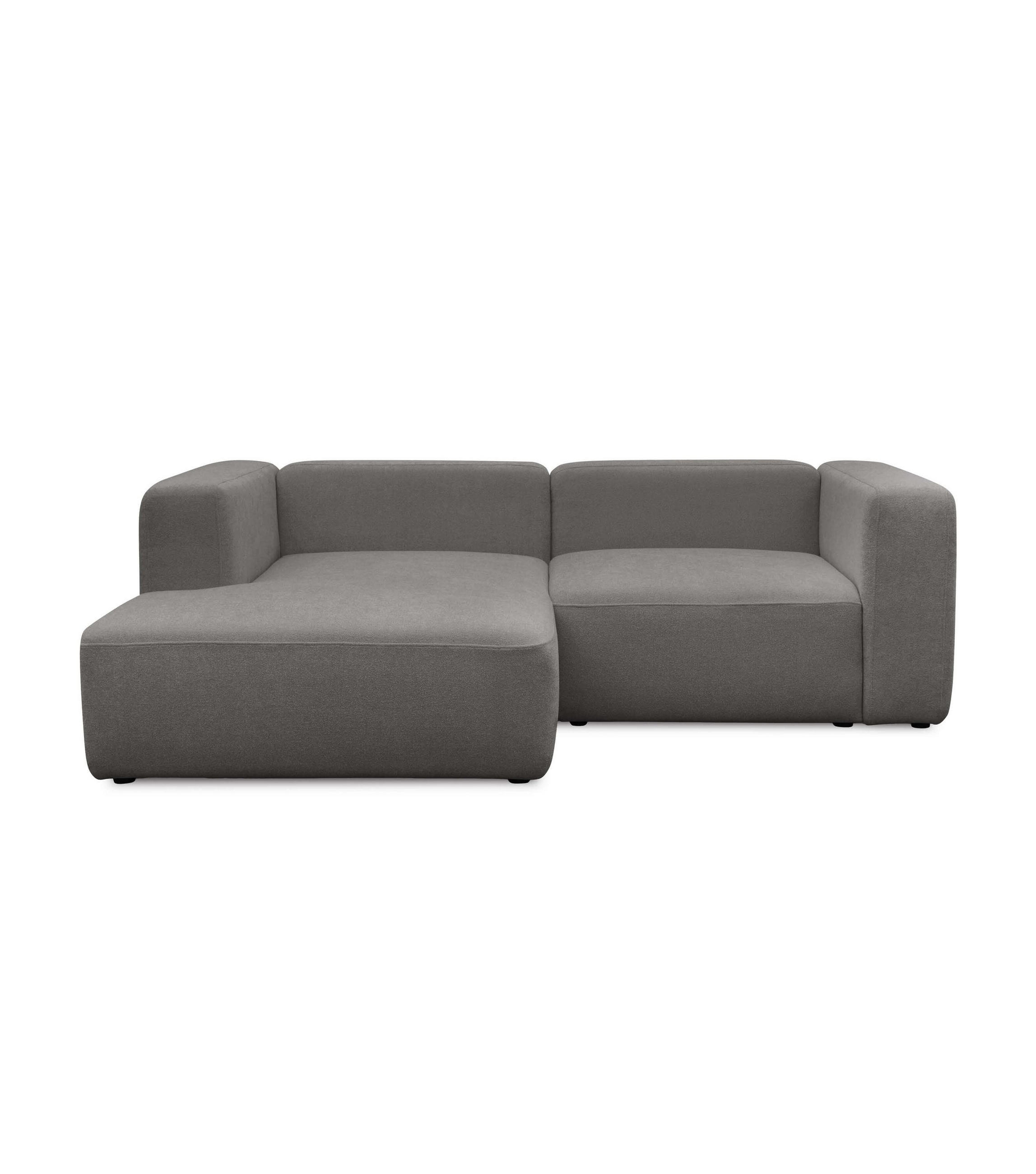 ECKSOFA modular Cubo 3-Sitzer - Grau, Textil (226/179cm) - Mokebo