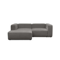 ECKSOFA modular Cubo 3-Sitzer - Grau, Textil (226/179cm) - Mokebo