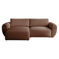 ECKSOFA Suzi - Dunkelbraun/Schwarz, Holzwerkstoff/Kunststoff (147/261cm) - MIRJAN24