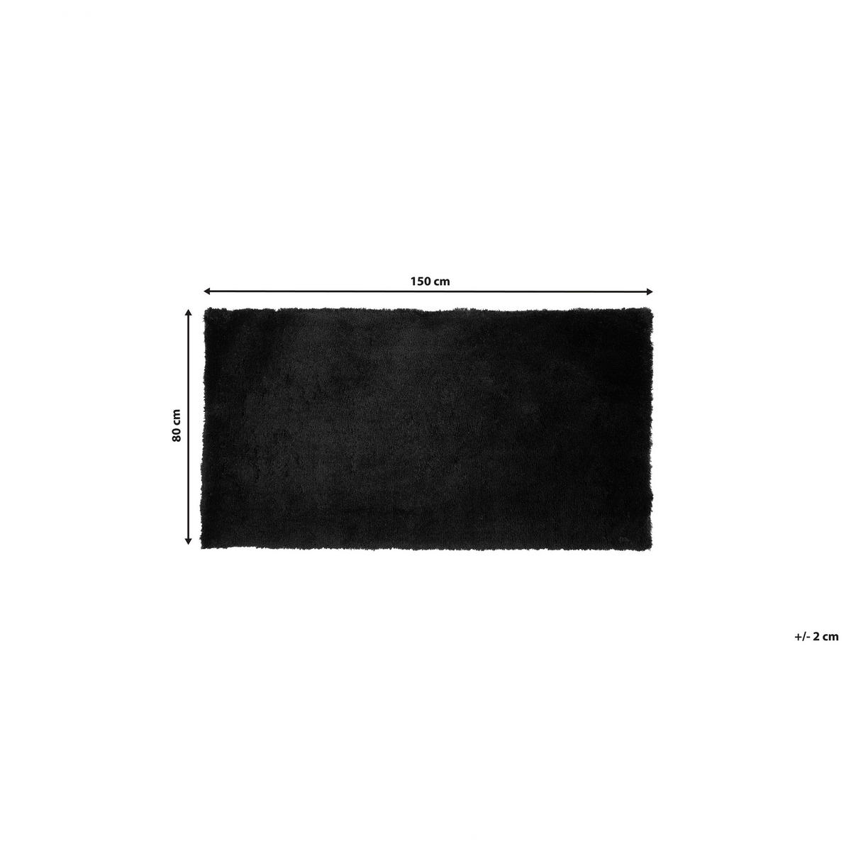 SHAGGY-TEPPICH Evren 150/80 cm - Schwarz, Kunststoff (80/150cm) - Beliani