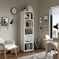 BÜCHERREGAL Bob Weiß 40 x 132 cm mit 5 Fächern - Weiß, Holzwerkstoff (40/132/24cm) - Vicco