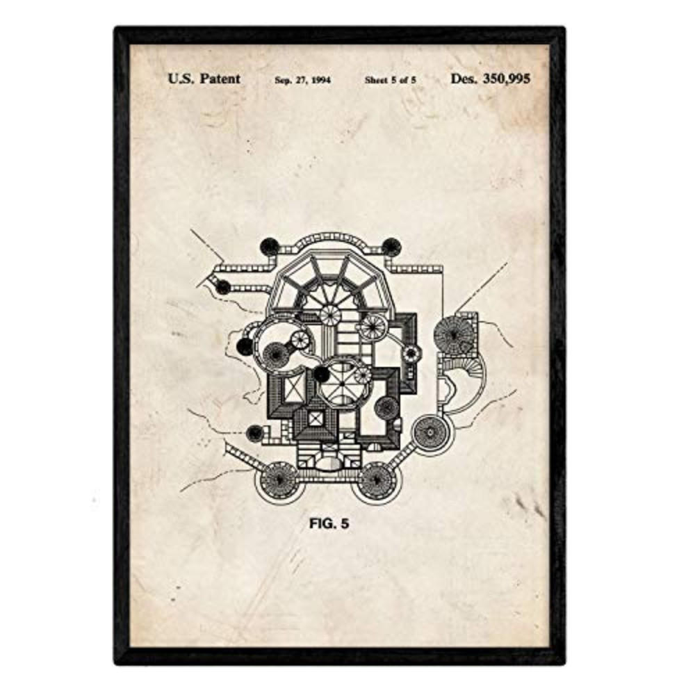 POSTER Pflanze Disney Schloss Patent A3 Rahmenlos - Klar, Papier (29.7/5/42cm) - Nacnic