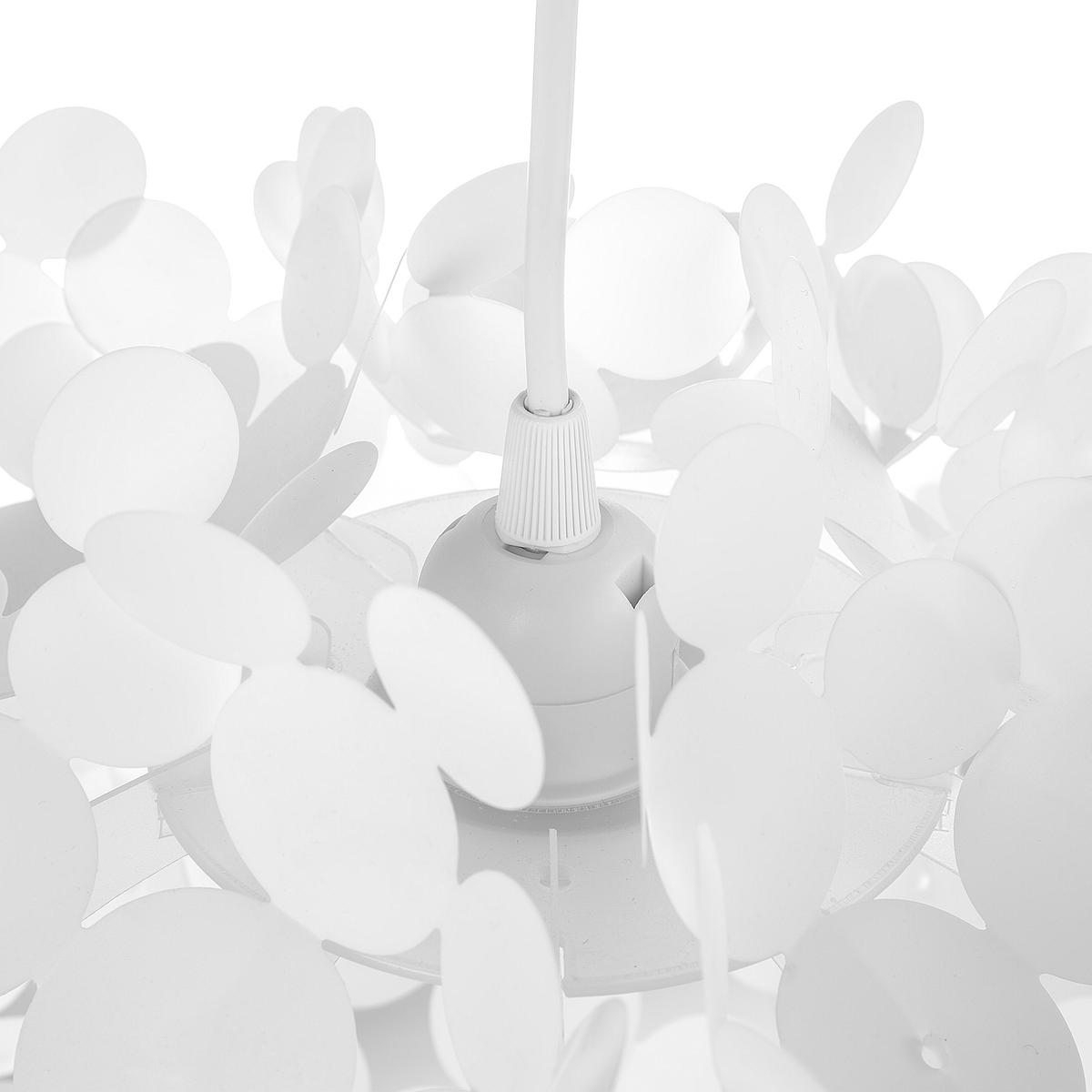 HÄNGELEUCHTE Weiß Lamone - Creme, Kunststoff (40/40/120cm) - Beliani