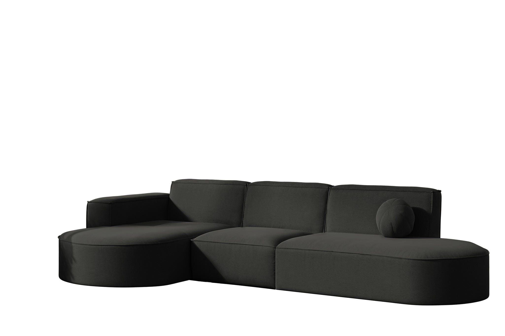 Fun Möbel Ecksofa Anthrazit 296x78x165 cm