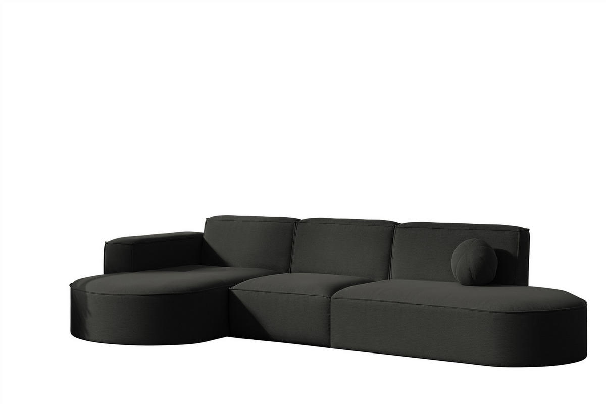 ECKSOFA Sunday - Anthrazit, Holzwerkstoff (296/78/165cm) - Fun Möbel