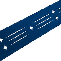 SICHTSCHUTZSTREIFEN Dekor Starline mit Lasermuster für Doppelstabzaun Enzianblau 2,55m - Blau, Kunststoff (255/19cm) - ZAUN|ZU