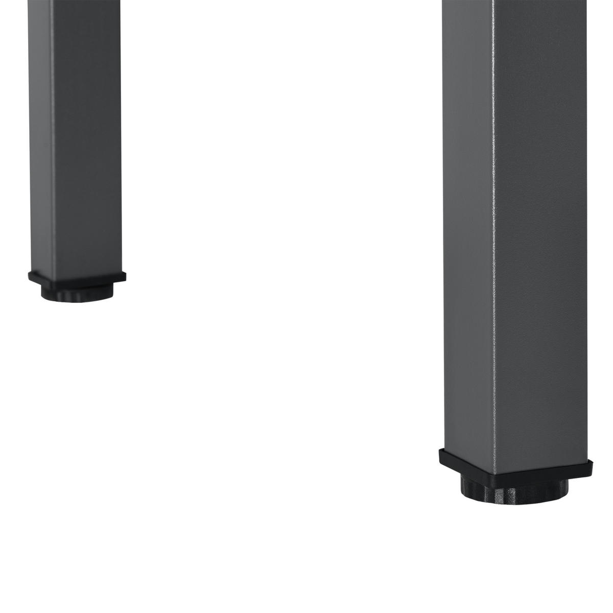 ESSTISCH Den Haag - Dunkelgrau, Holzwerkstoff/Metall (60/120/75cm) - [en.casa]