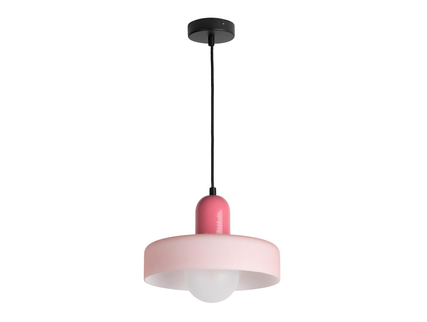 HÄNGELEUCHTE Opaco Grato Rosa 25/25/23 cm - Pink, Glas (25/25/23cm) - Leitmotiv