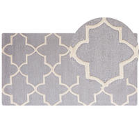 KURZFLOR-TEPPICH Silvan 150/80 cm - Grau, Textil (80/150cm) - Beliani