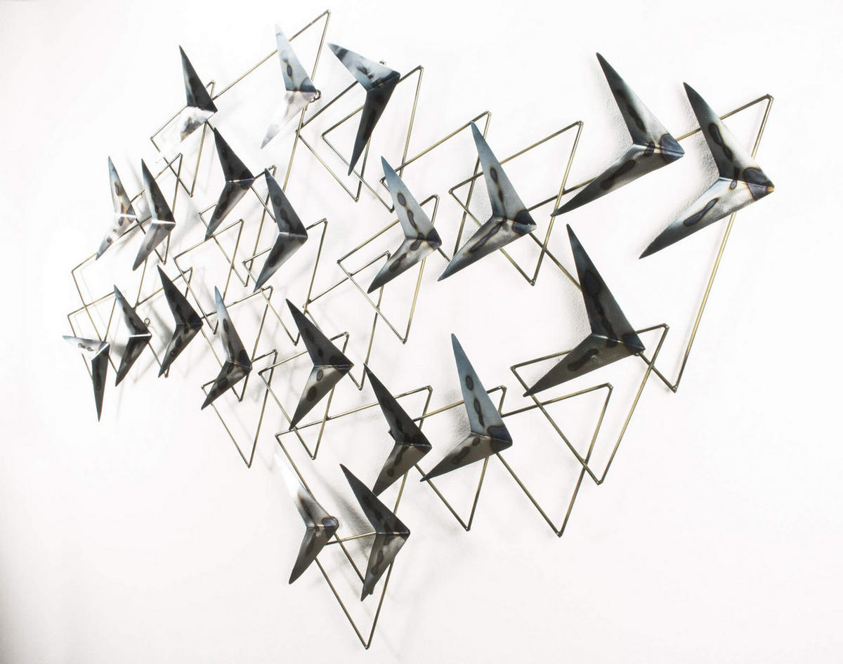 WANDDEKO Silber 147/99 cm - Silberfarben, Metall (3.7/99/4cm) - KUNSTLOFT