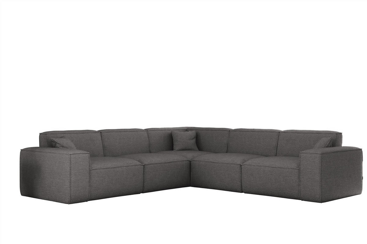 ECKSOFA Celes Premium In Artico - Grau, Holzwerkstoff/Textil (246/246cm) - Fun Möbel