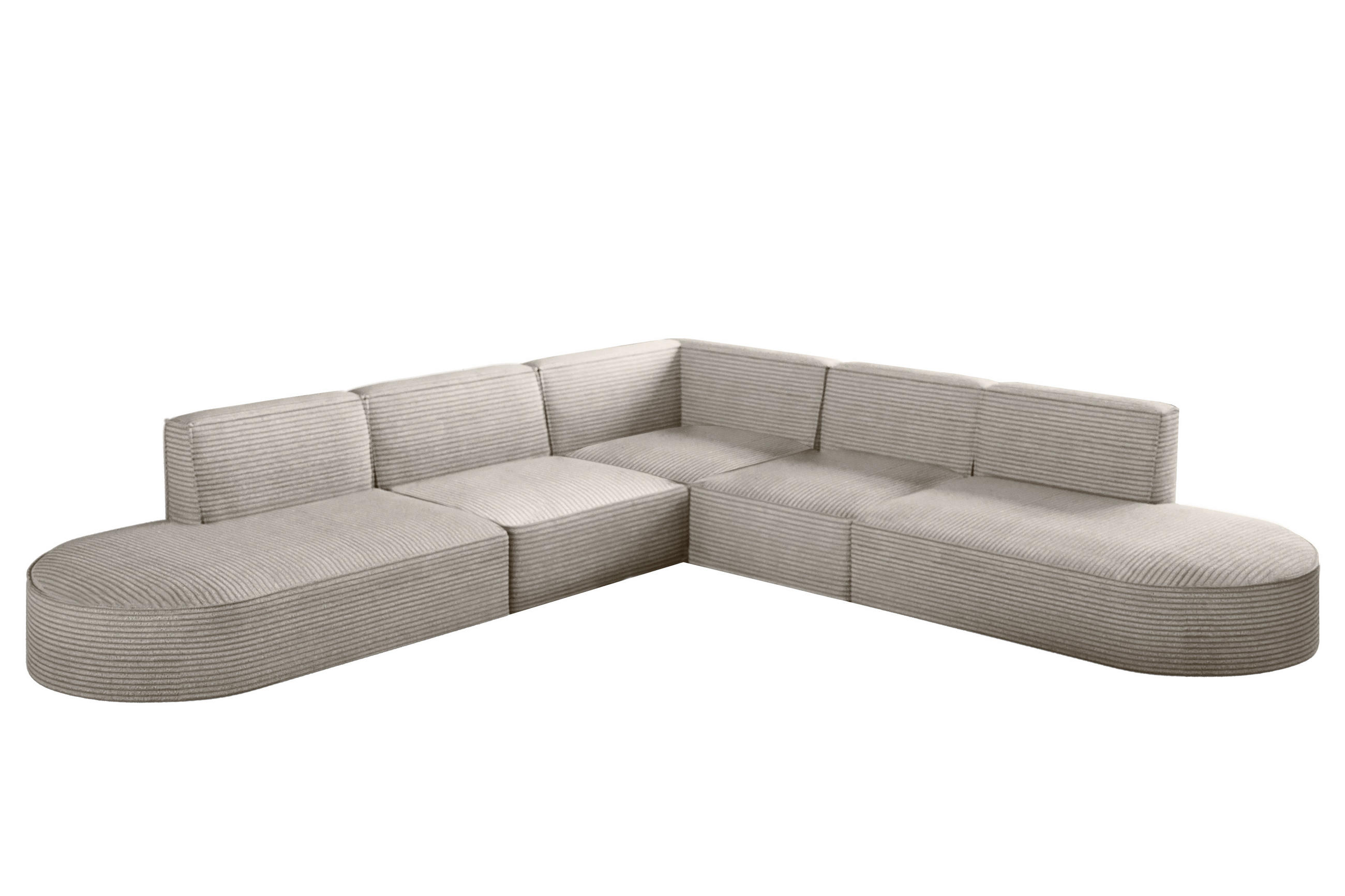 ECKSOFA Designer Corner MODENA stoff Poso, viele Farben Beige - Beige, Holzwerkstoff (285/285cm) - Kaiser Möbel