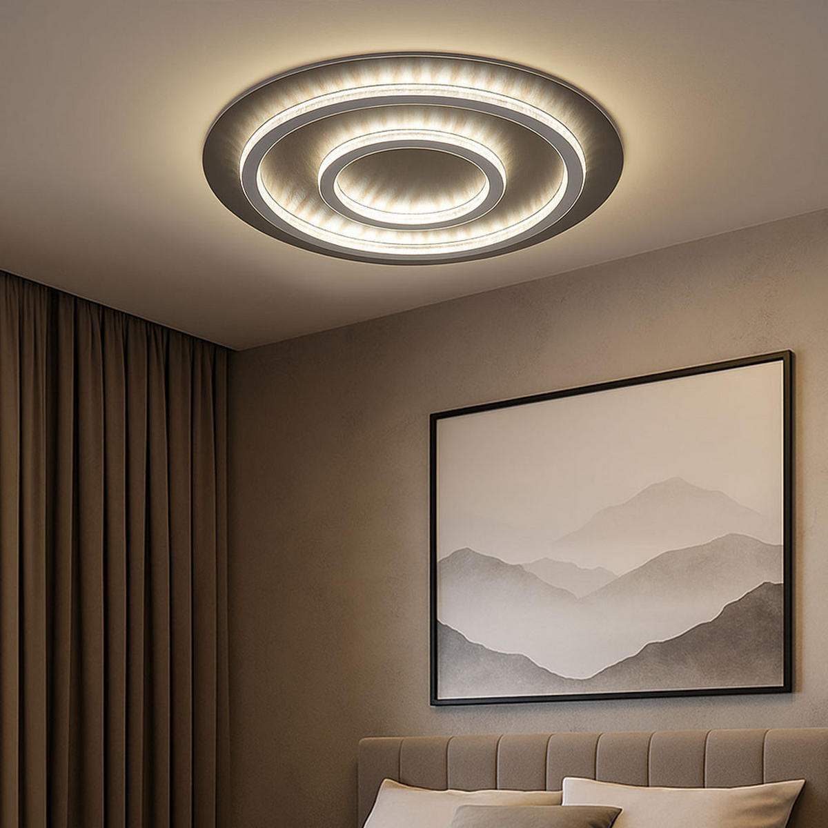 LED DECKENLEUCHTE Jayden Anthrazit Kristalle - Anthrazit, Metall (55/55/6cm) - Globo Lighting